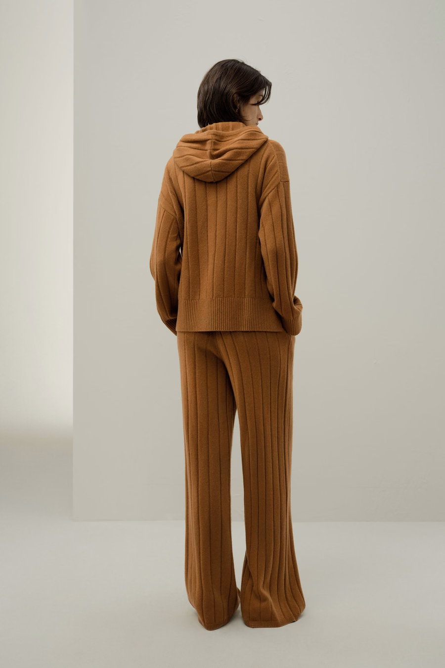 Gerippte Weite-Hose