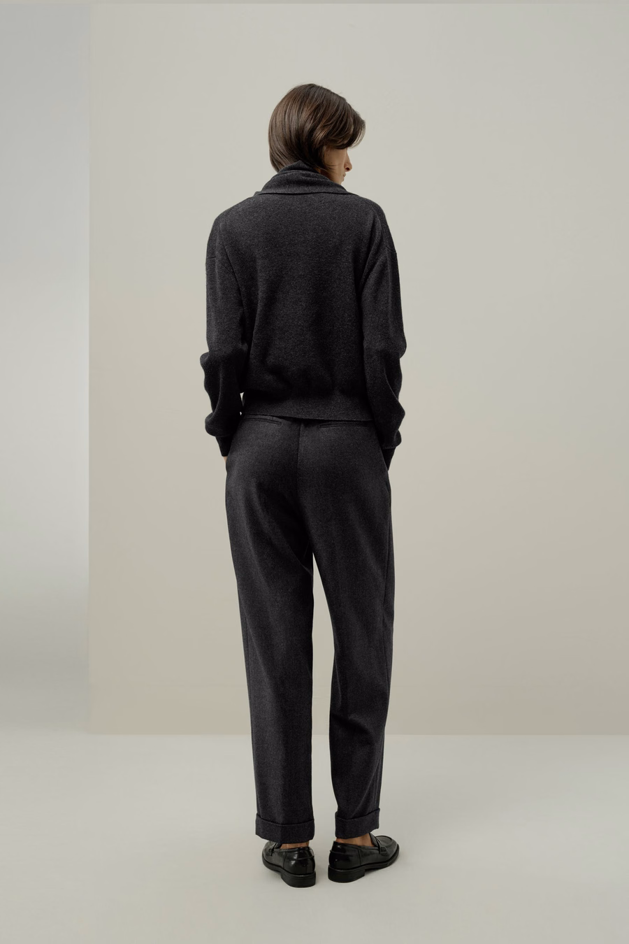 Bowtie-Kragen Wolle-Kashmir Pullover