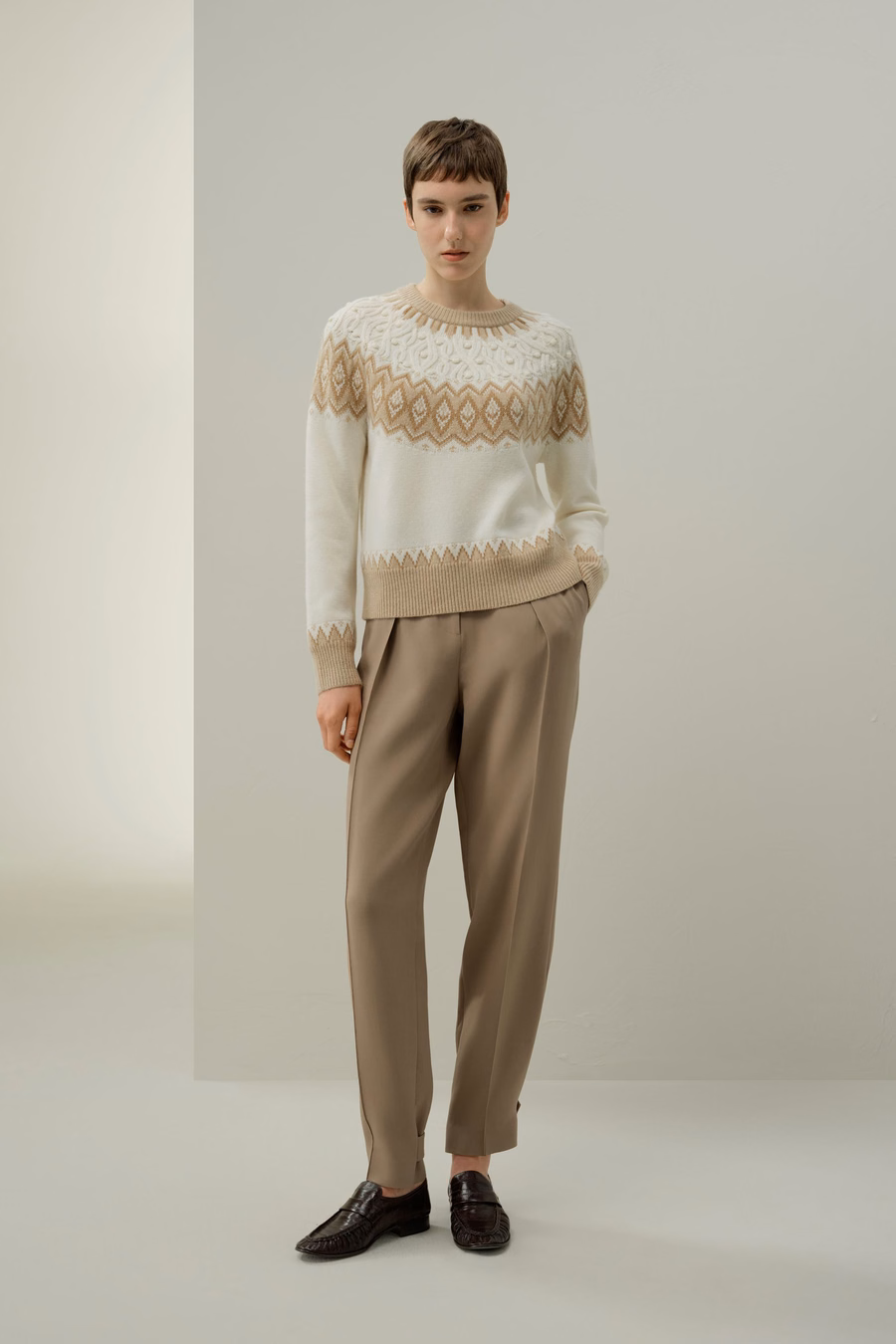 Woll-Kaschmir Fair Isle Pullover