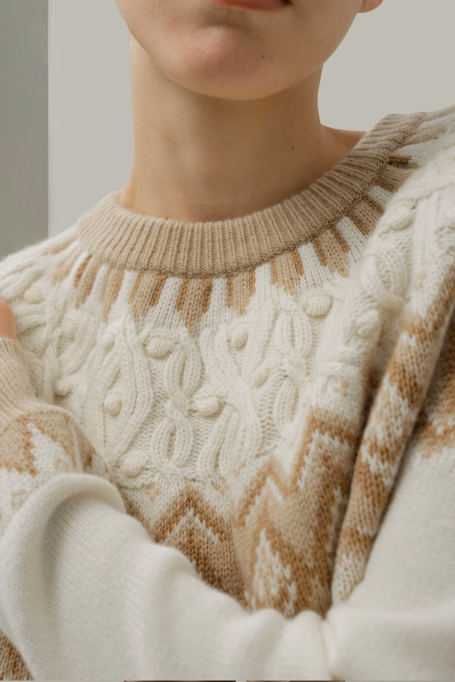 Woll-Kaschmir Fair Isle Pullover