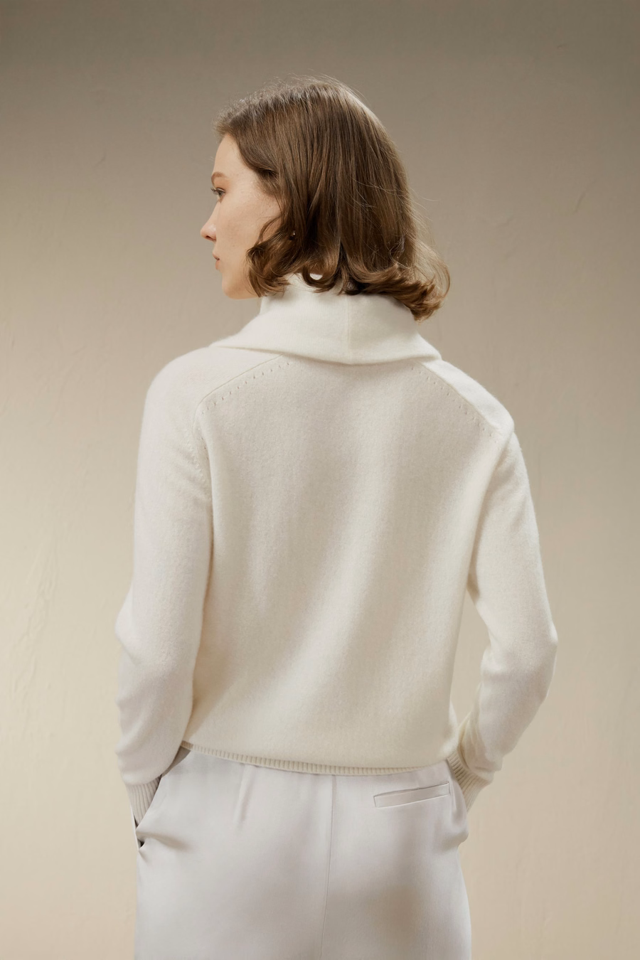 Cashmere Cowl Neck Sweater