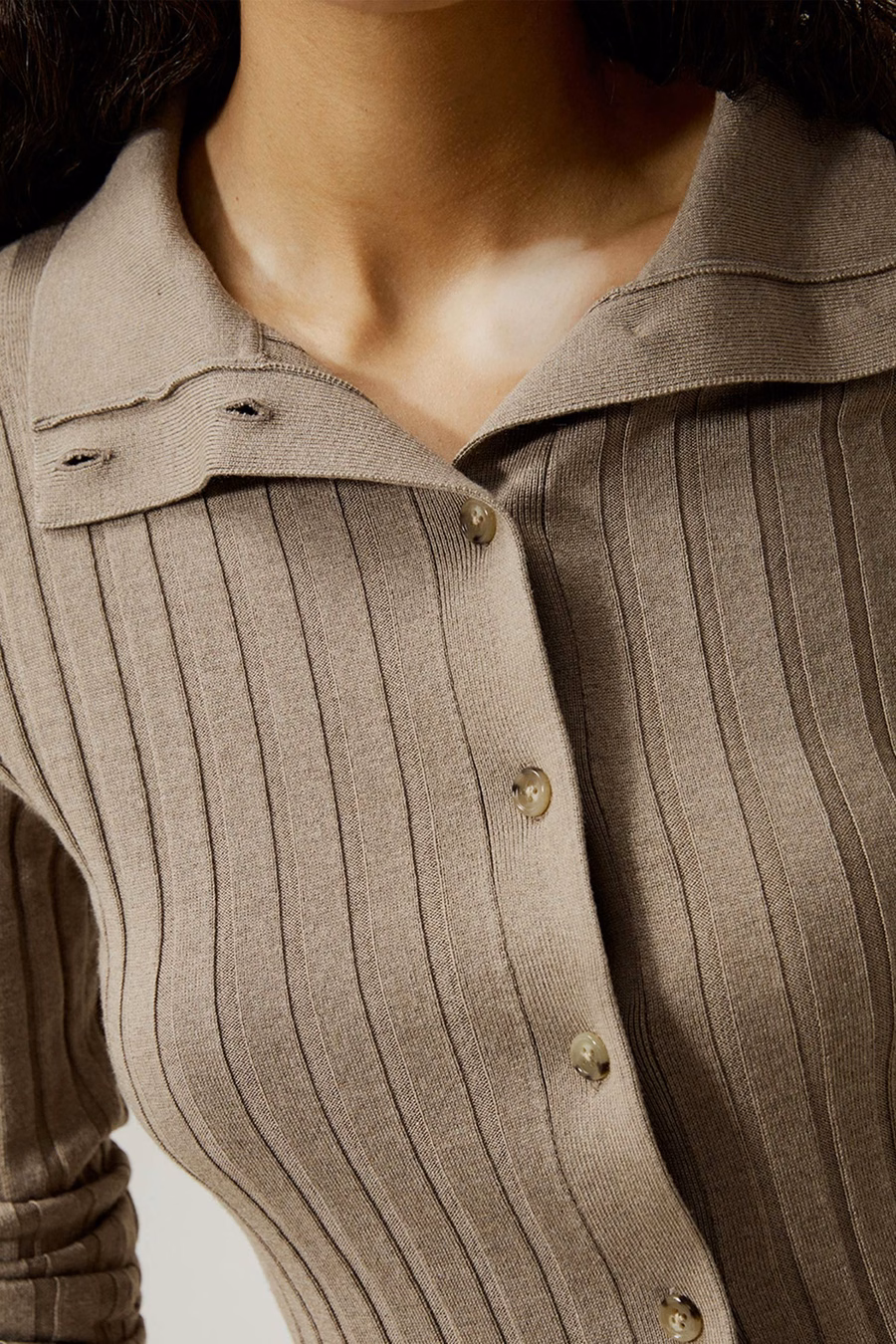 Ribbed Silk-Cashmere Blend Cardigan