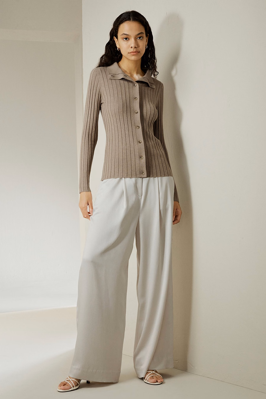 Ribbed Silk-Cashmere Blend Cardigan