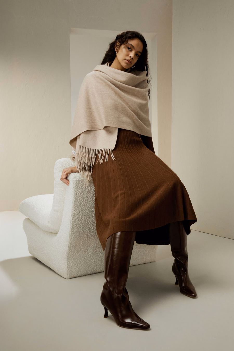 Collegiate Ultra-fine Merino Wool Skirt