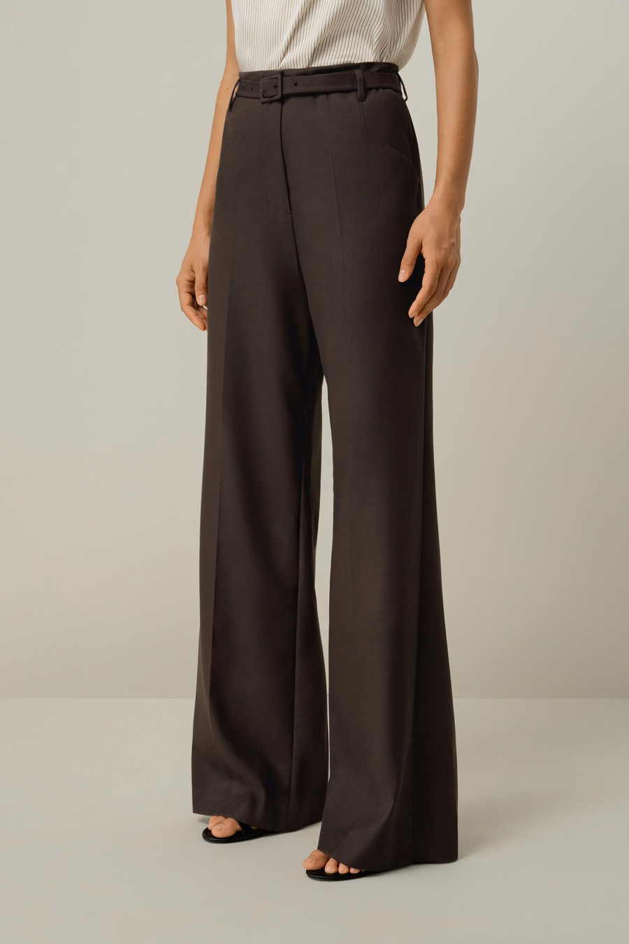 Seidenwolle Hohe Taille Weite Hose