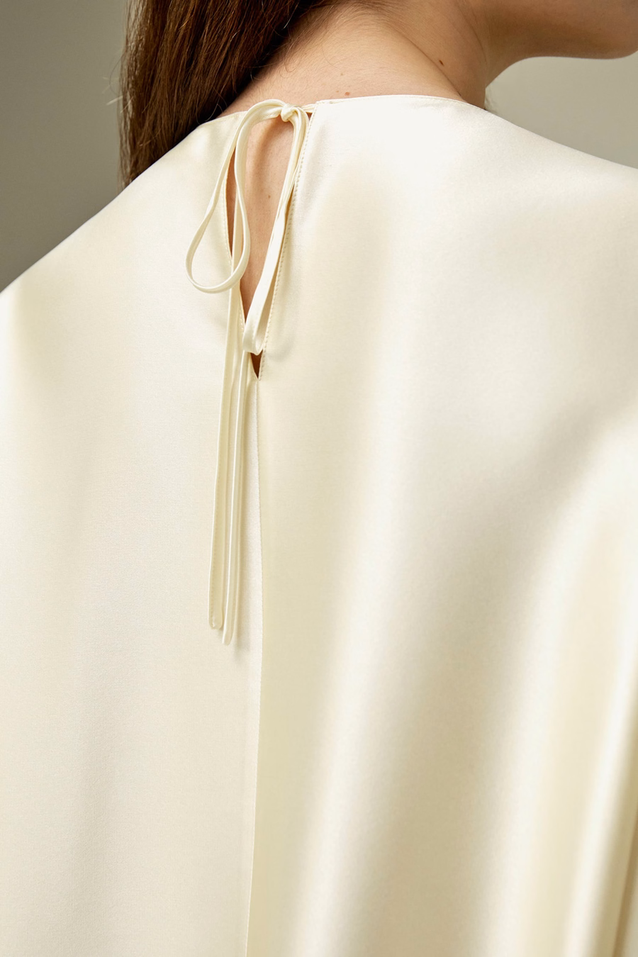 Relaxed Silk Crewneck Blouse