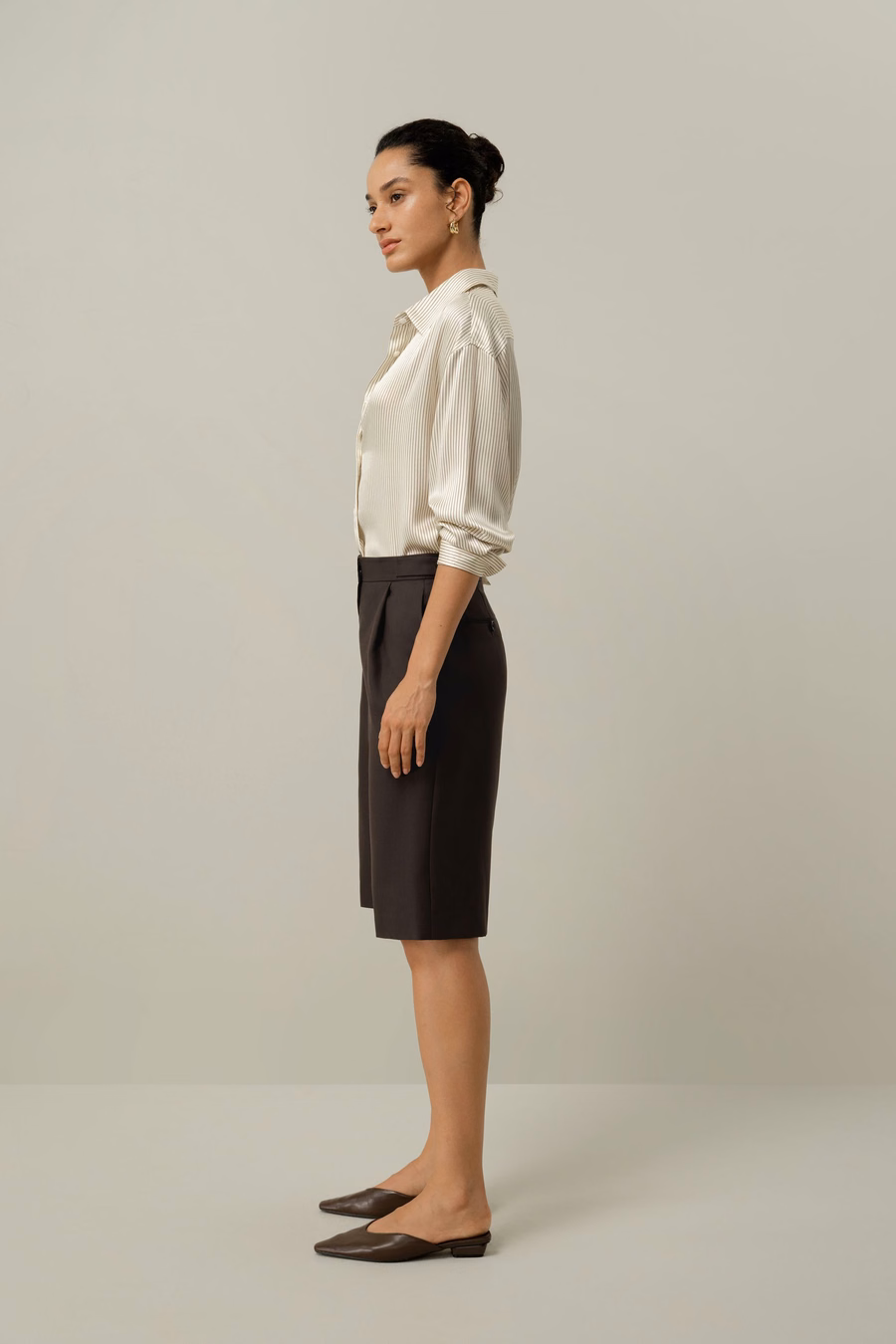 Seide Charmeuse Pinstripe Shirt