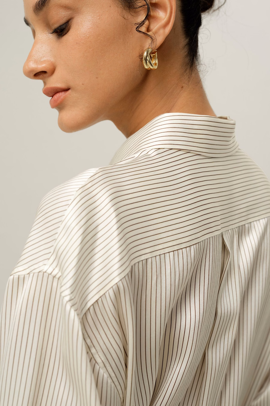 Seide Charmeuse Pinstripe Shirt