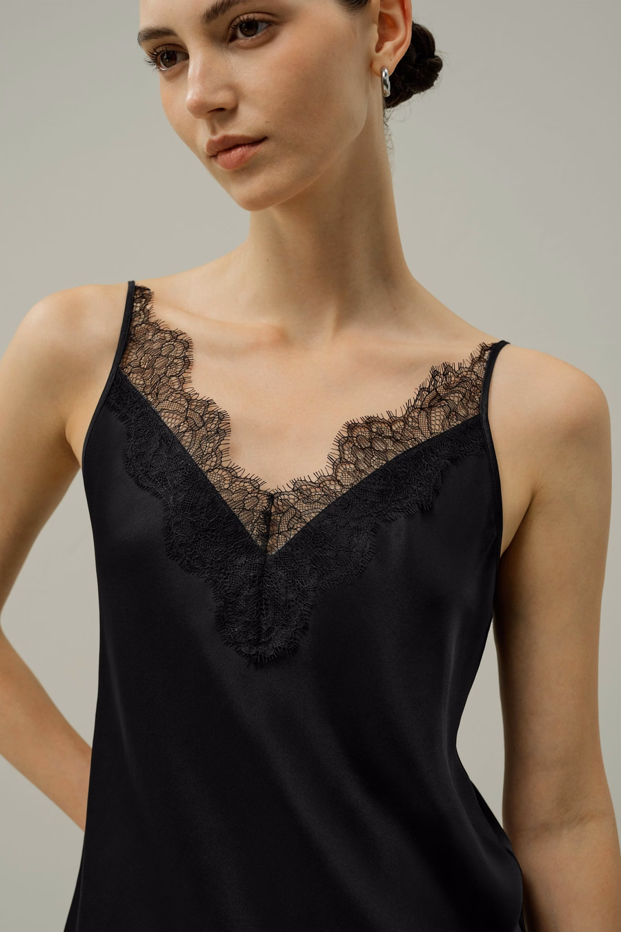 Spitzenbesetzte Seiden-Camisole