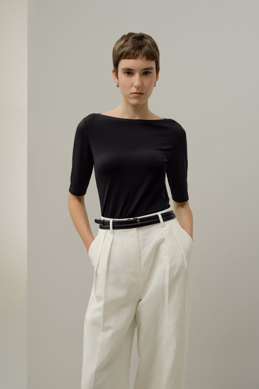 Seidenbreeze Jersey Stretch Bootneck-Top