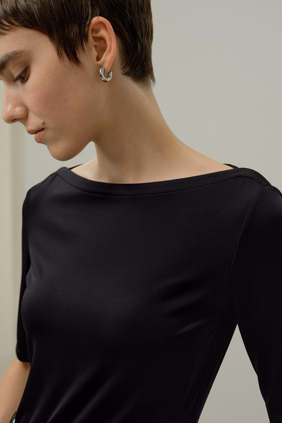 Seidenbreeze Jersey Stretch Bootneck-Top