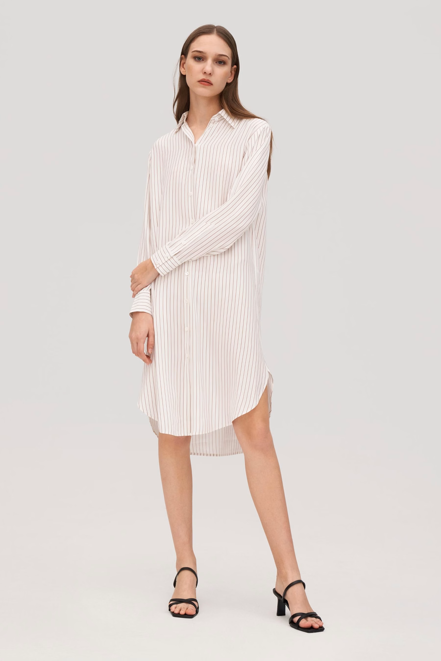 Gestreiftes Freesien-Hemdkleid