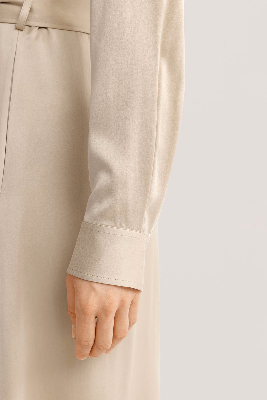 Sand-washed Pocket Trench Dress