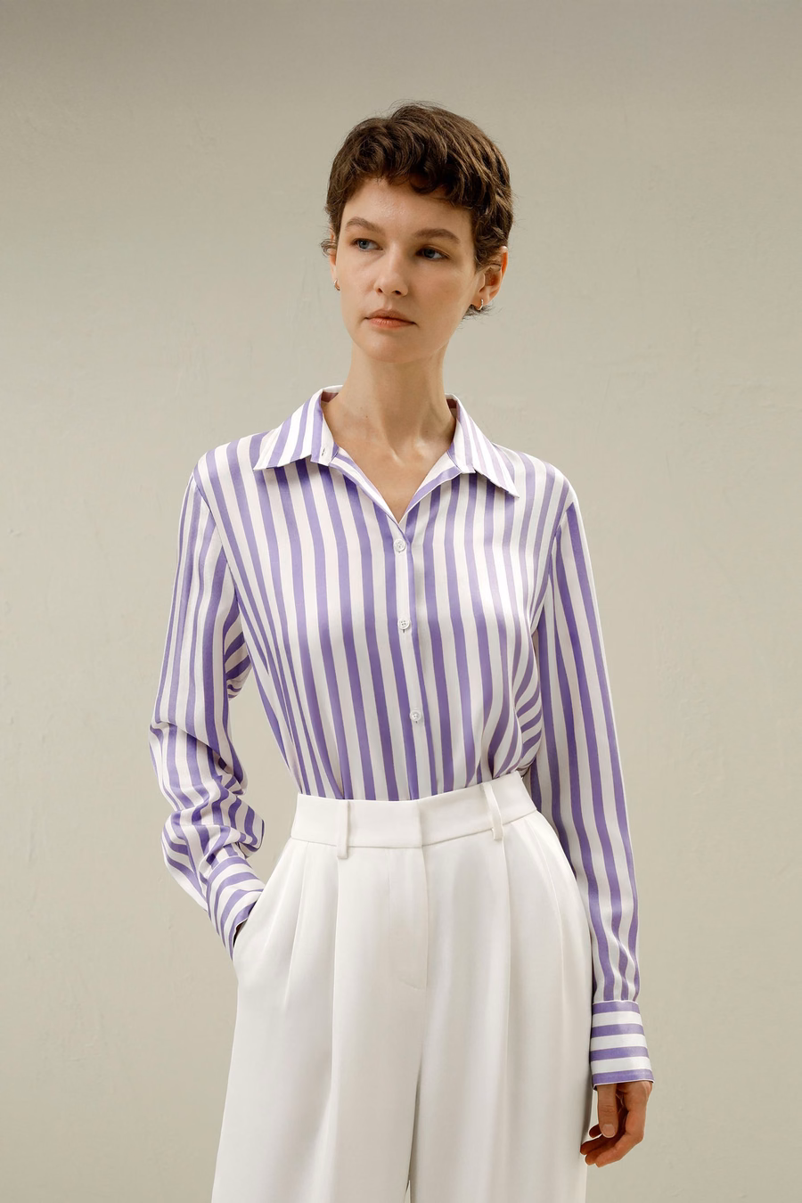 Amalfi Stripe Seidenhemd