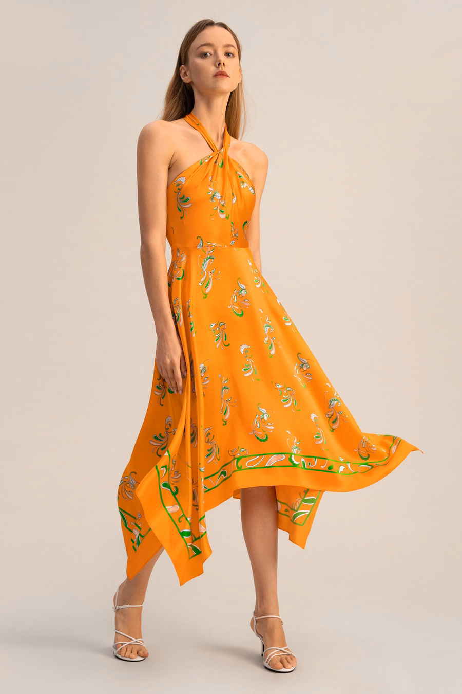 Frühling Walzer Taschentuch Kleid