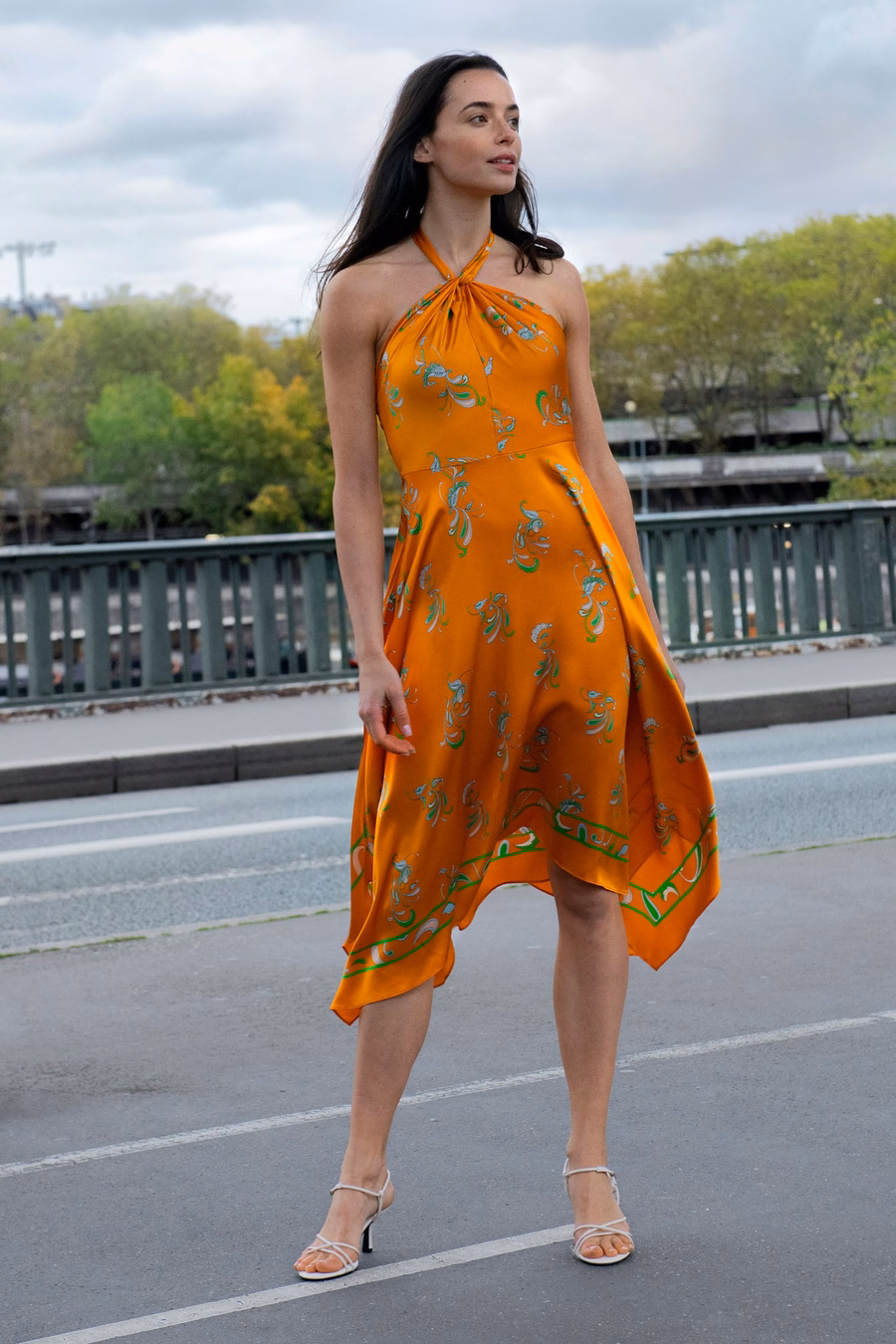 Frühling Walzer Taschentuch Kleid