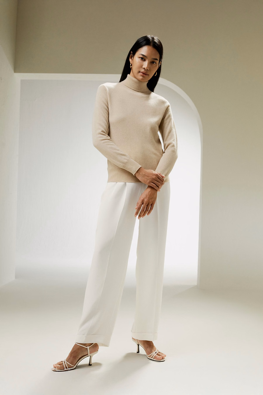 Reiner Kaschmir Rollkragenpullover