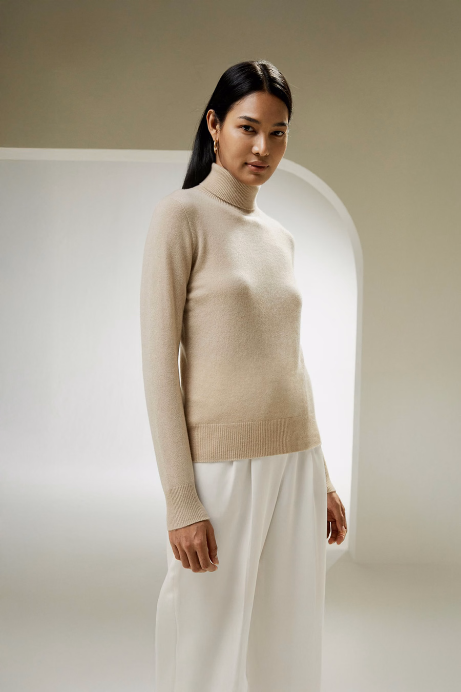 Reiner Kaschmir Rollkragenpullover