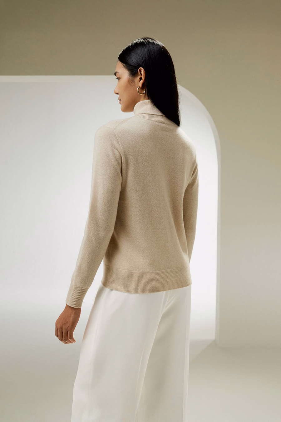 Reiner Kaschmir Rollkragenpullover