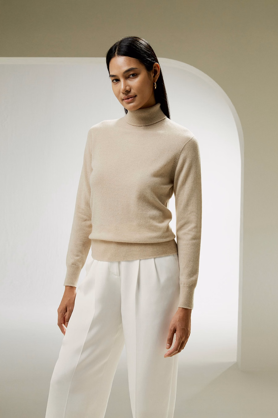 Reiner Kaschmir Rollkragenpullover