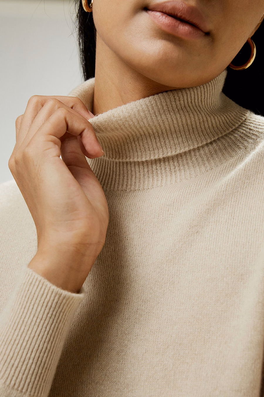 Reiner Kaschmir Rollkragenpullover