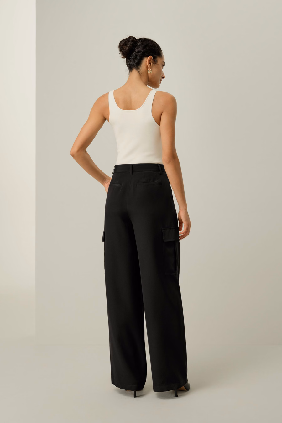 Seiden-Crepe Cargo-Hose