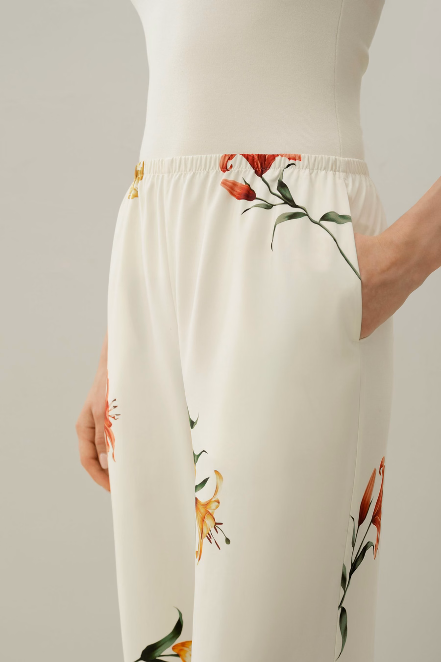 Lily Druck Seiden Pull-On Hose