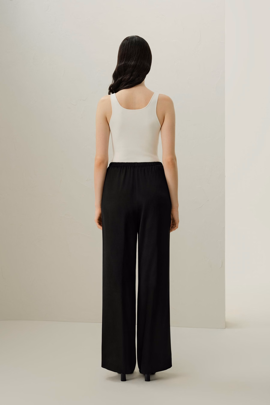 Double-Faced Silk Charmeuse Pants