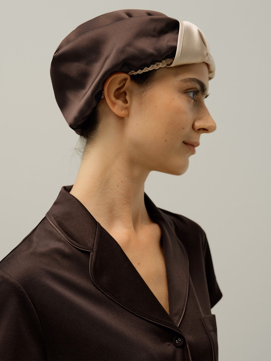Multicolor Haarwickel-Seidenschlafmütze